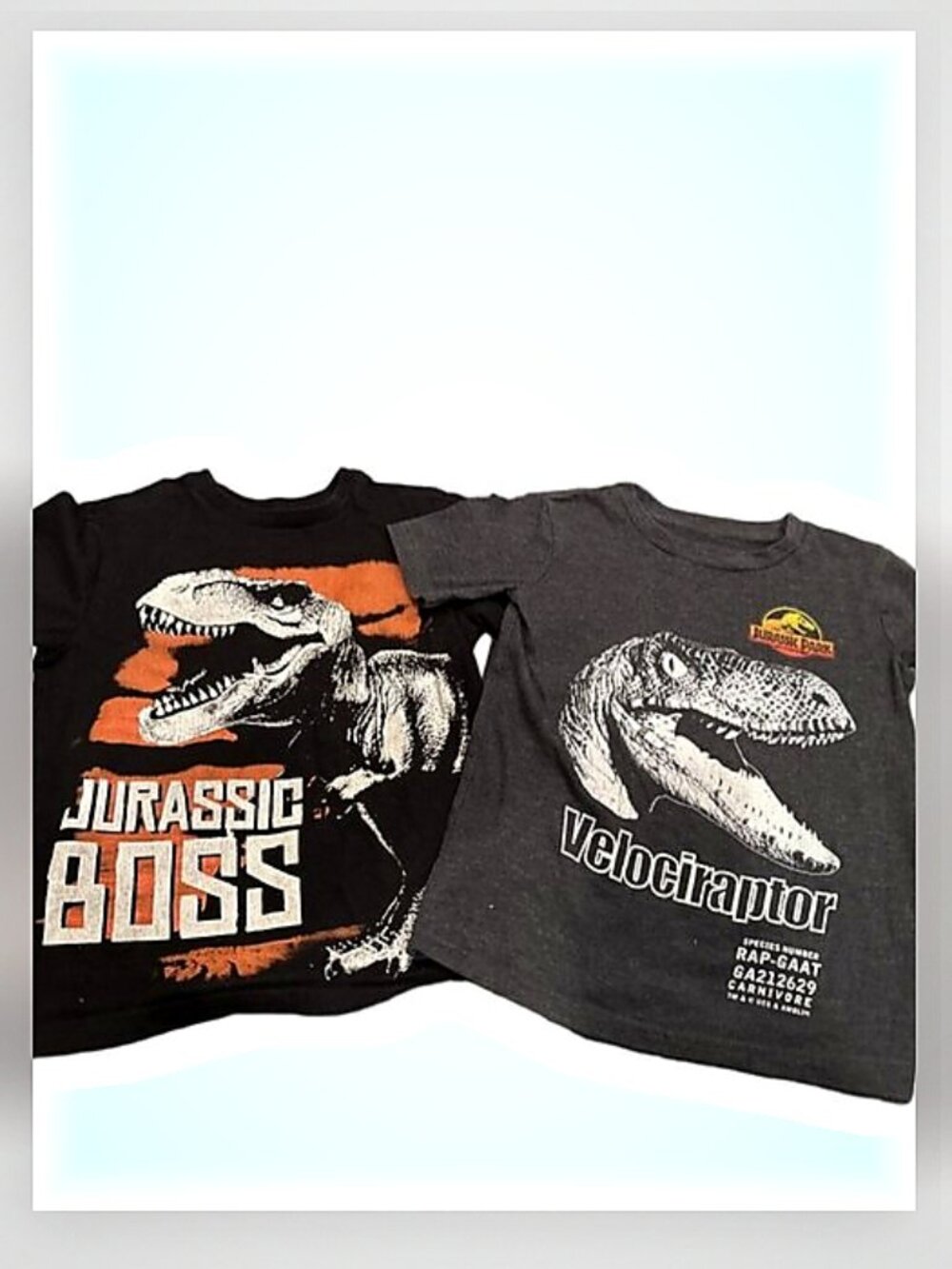 Jumping Beans Velociraptor Tee & Children’s Place Jurassi Tees Size 4 Gray Black